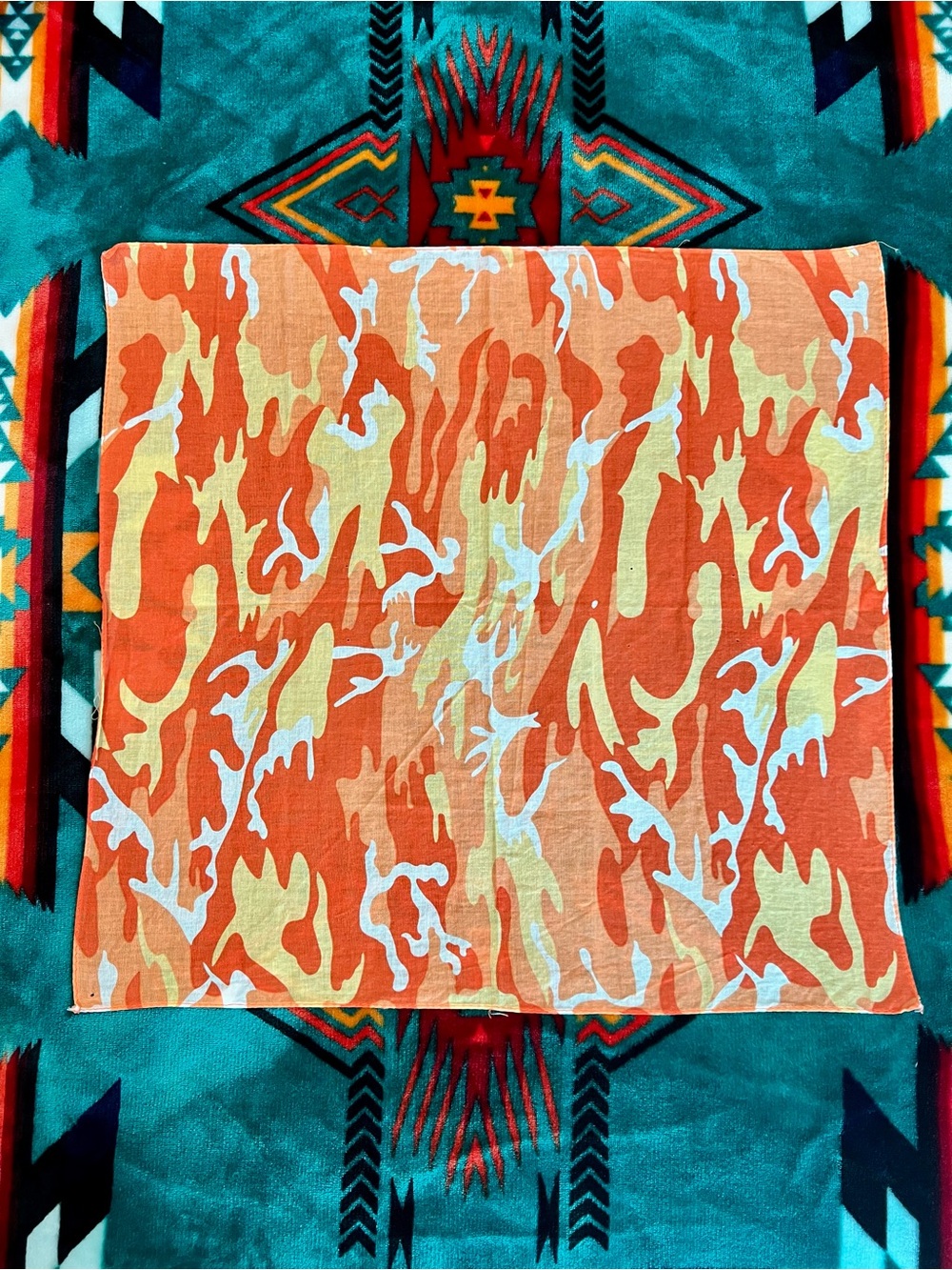 Orange Camo Bandana | Hunting & Outdoor Style | Unisex